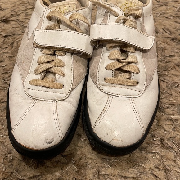 Rare Vintage U.S.A. OLYMPICS Gold SuperStar White Leather Shoes Size 6.5-7 - Picture 8 of 8